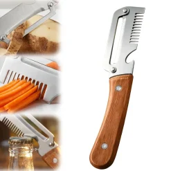 Alternative view of 3in1 Peeler Knife Stainless Steel